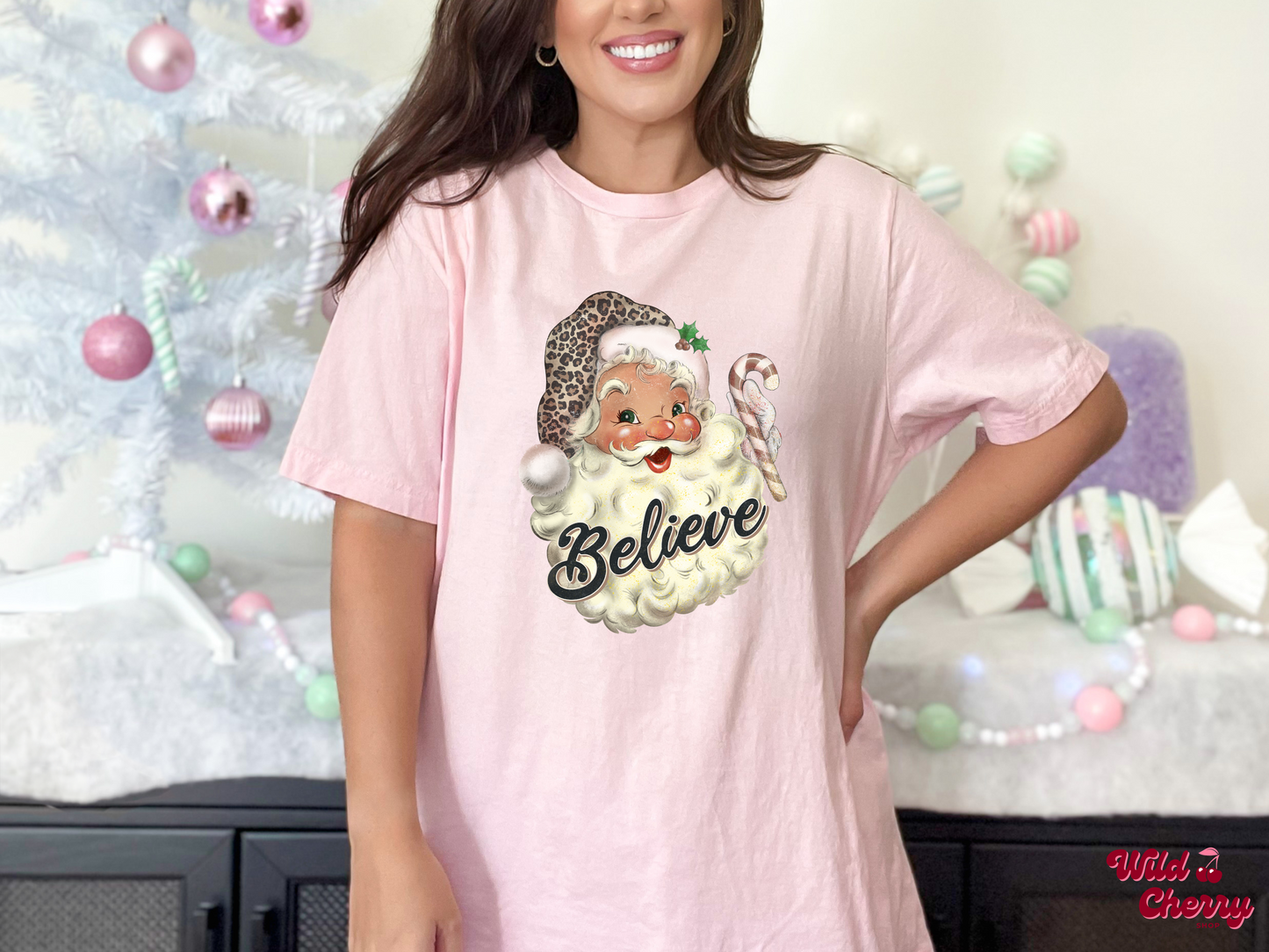 Vintage Santa Believe T-Shirt